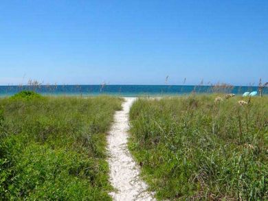 Path to sandy beach